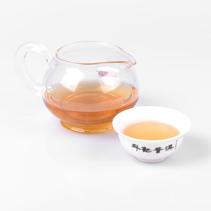 Douji 2014 Dadou Raw Puerh Tea Cake 357g - Aged Xishuangbanna Small Arbor Tree Spring Tea