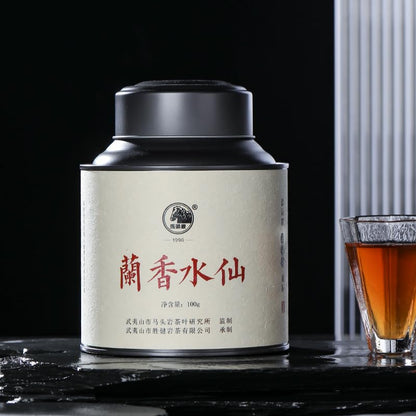Wuyi Rock Tea Lanscent Narcissus 100gx 2 Black Caniste