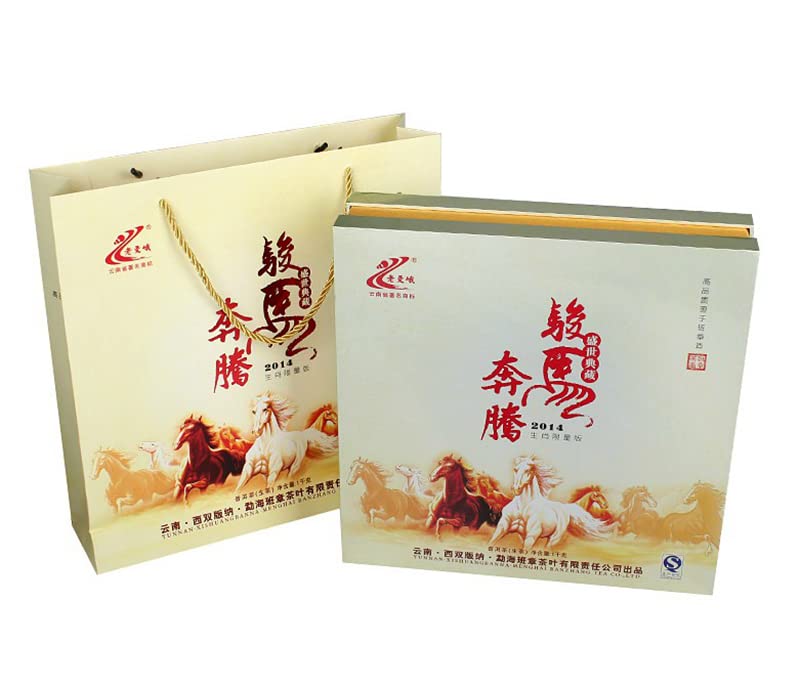 2014 Laoman’e "Galloping Horse" Raw Pu-erh Tea Cake, 1000g, from Yunnan