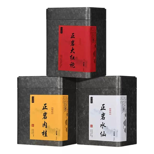 武夷岩茶,大红袍茶叶、马头岩肉桂；武夷山水仙茶，礼盒装，250g*3,Shipped from China