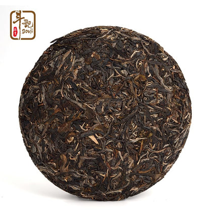 Douji 2017 Golden Dou Raw Puerh Tea Cake 357g Stone Pressed