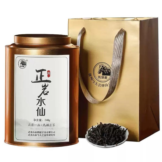 武夷岩茶,武夷山大红袍,醇香型正岩水仙茶罐装,248g*2,Shipped from China
