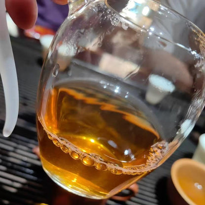 1990s Yunhai Yuancha Copper Coin Raw Pu-erh Tea Cake, 400g, from Yunnan