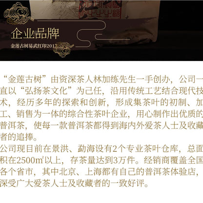 Jinlian Ancient Tree Yiwu Hongyin Raw Pu-Erh Tea 2017 – 357g