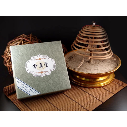 Nian Zhen Tang Qingzhou Shang Ban Agarwood Large Coil Incense, 10 Coils/Box, 5-Pack