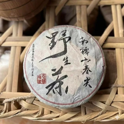 2005 Raw Pu-erh Tea Cake, Spring Tips Wild Leaves, 357g, from Yunnan