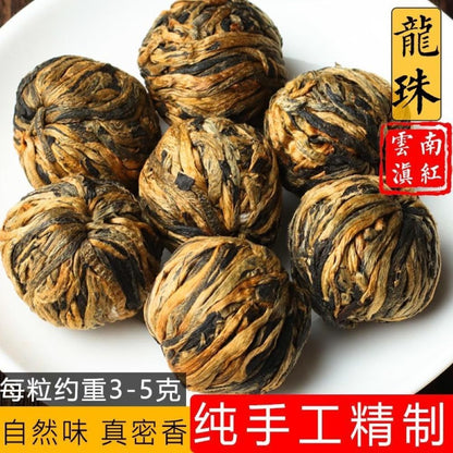Yunnan Black Tea 雲南滇紅,鳳慶功夫滇红茶,纯手工蜜香金丝红茶龍珠,125g*4,Shipped from China