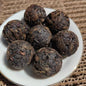2003 Yiwu Mountain Mabanggong Raw Pu-erh Dragon Ball Tea, 500g Bamboo Basket, from Yunnan
