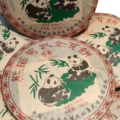 Pu-Erh tea,2004,Panda Yiwu Jinya,357g,Ripe