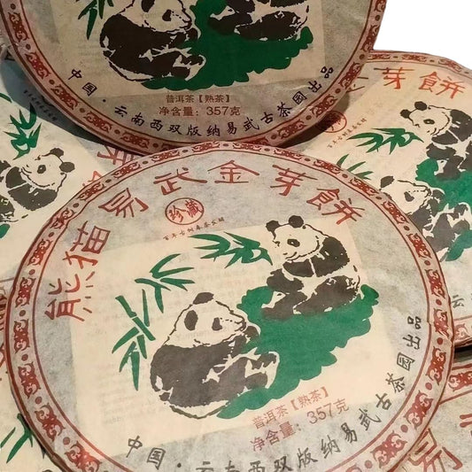 Pu-Erh tea,2004,Panda Yiwu Jinya,357g,Ripe