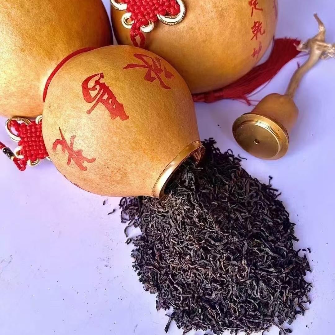 Bingdao Lao Zhai Aged Ripe Pu-erh Loose Leaf Tea, 300g, Gourd-Shaped Packaging, from Yunnan