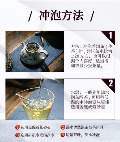 China Tea 2021 Long Yuan Chun Ming Raw Pu-Erh Tea – 357g (12.6oz) Sheng Puerh Cake – Premium Chinese Tea