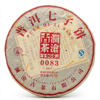 Lancang Ancient Tea 2017 0083 Classic Ripe Pu-erh Tea Cake 357g