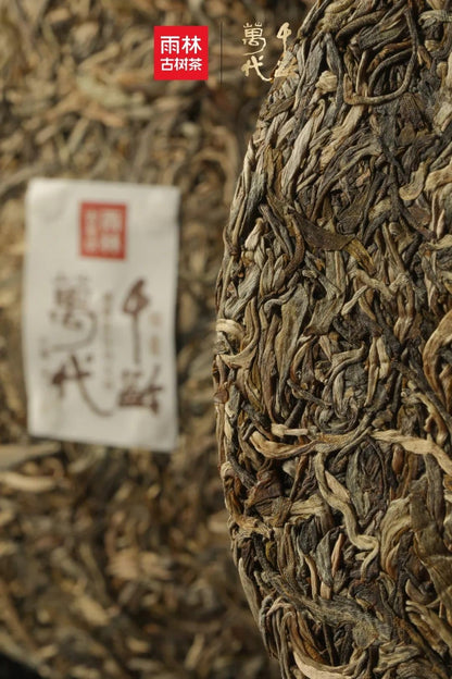 Yulin Ancient Tea 2019 Qian Ling Wan Dai Banzhang Extra Large Ancient Tree Raw Puerh Tea Premium Cake 357g