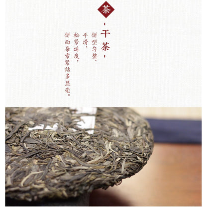 Douji 2014 Jin Dou Raw Pu-erh Tea Cake - 357g (12.6oz) Authentic Yunnan Ancient Tree Spring Tea