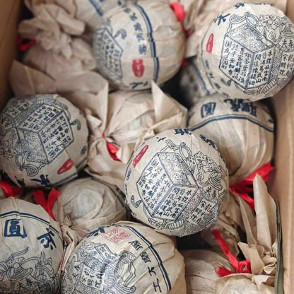 Late 1990s Songpin Hao Raw Pu-erh Tea Tuo (Dry Storage), 500g, from Yunnan