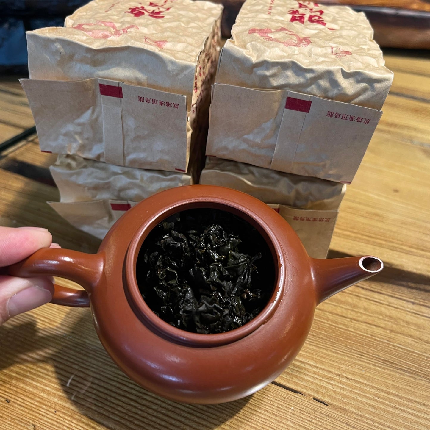 Taiwan Dong Ding Oolong Tea, Medium-Heavy Charcoal Roast (Level 5), 150g × 4 Packs – Bold Traditional Flavor