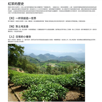 Taiwan Yuchi Farmers' Association Sun Moon Lake Taiwanese Mountain Tea – Hidden Bud Black Tea, 100g*6
