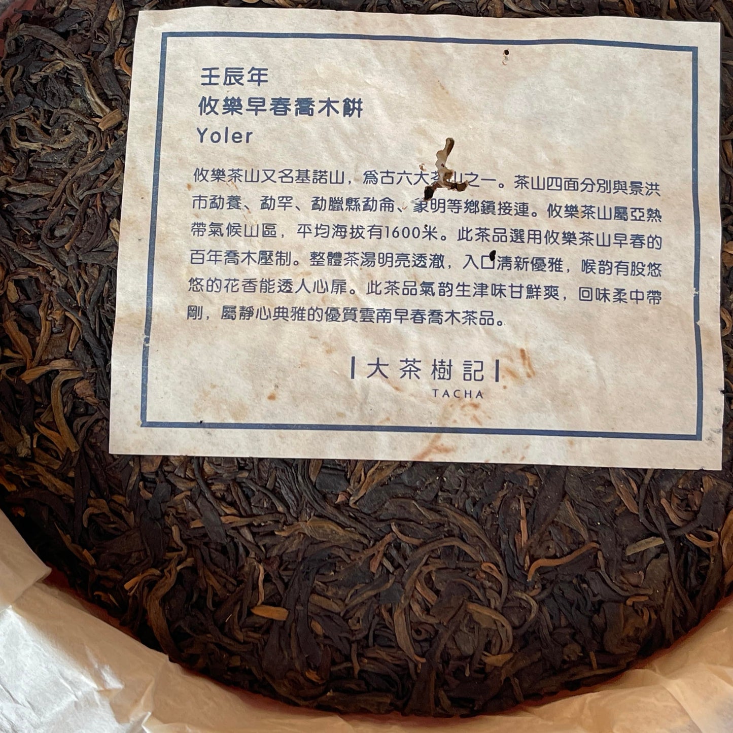 Pu-Erh tea,2012,The Tea Tree,Euler,399g,Raw