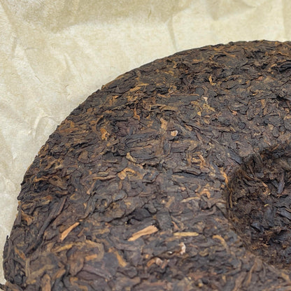 Pu-Erh tea,2003,Customized Tea Yunnan Qizi Cake Tea Green Seal,357g,Ripe