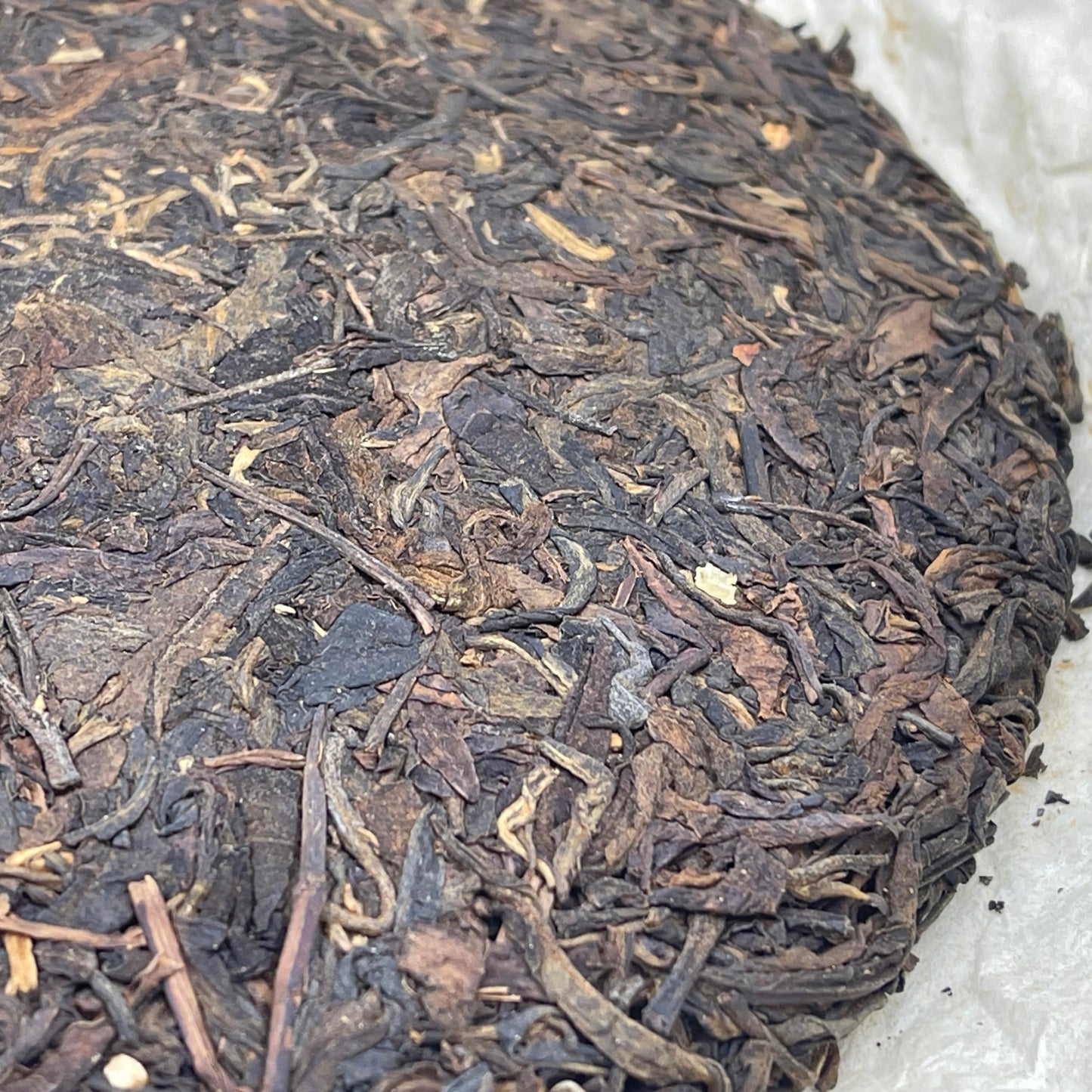 1990s Customized Tea Small Yellow Seal Raw Pu-erh Tea Cake, 357g, from Yunnan