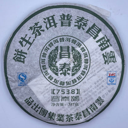 Pu-Erh tea,2007,Changtai Hao 7538,357g,Raw