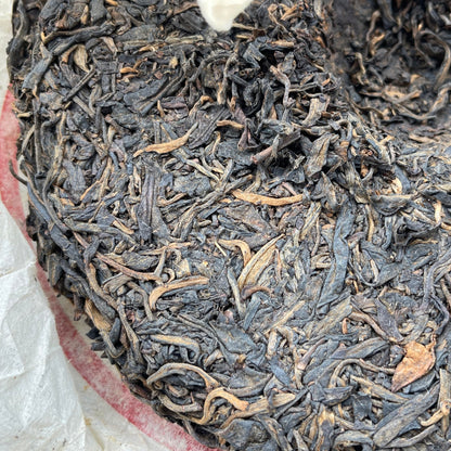 Custom Tea High Mountain Wild Arbor Large-Leaf Green Cake 1990s Raw Pu-Erh Tea 357g