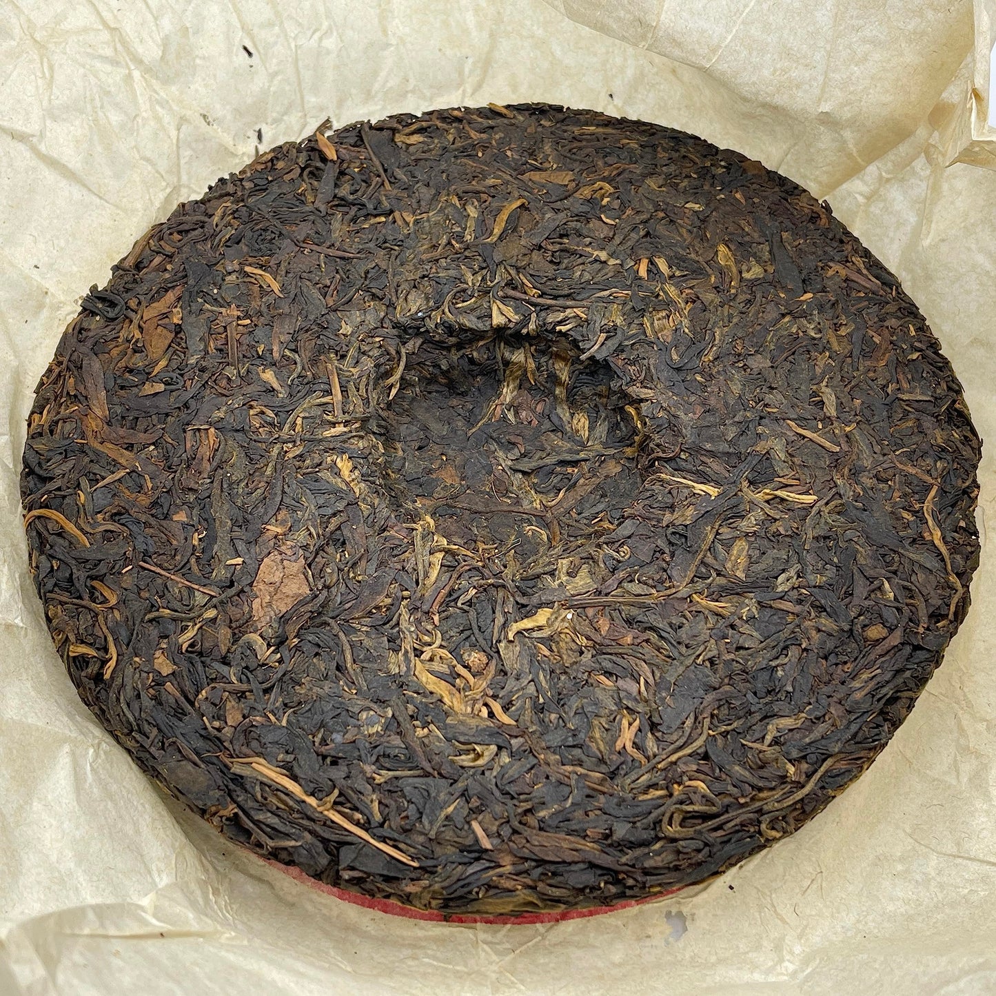 2002 China Tea Round Cake - Grade A Green Seal Raw Pu-erh Tea, 400g, from Yunnan